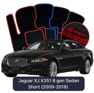 Dywaniki Welurowe OMEVO do Jaguar XJ X351 8 gen Sedan Short (2009-2019)