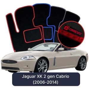 Dywaniki Welurowe OMEVO do Jaguar XK 2 gen Cabrio (2006-2014)