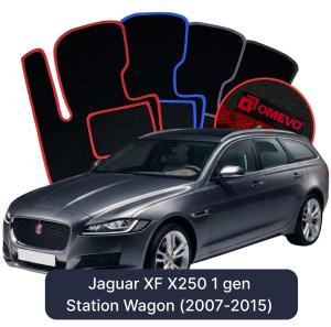 Dywaniki Welurowe OMEVO do Jaguar XF X250 1 gen Kombi (2007-2015)