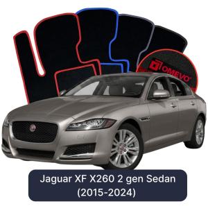 Dywaniki Welurowe OMEVO do Jaguar XF X260 2 gen Sedan (2015-2024)