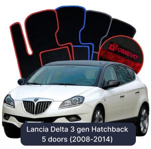 Dywaniki Welurowe OMEVO do Lancia Delta 3 gen Hatchback 5 drzwi (2008-2014)
