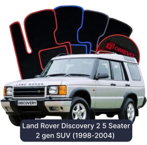Dywaniki Welurowe OMEVO do Land Rover Discovery 2 5-Osobowa 2 gen SUV (1998-2004)