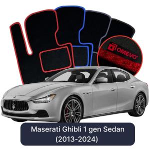 Dywaniki Welurowe OMEVO do Maserati Ghibli 1 gen Sedan (2013-2024)