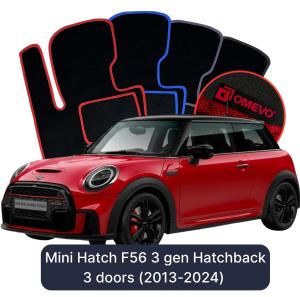 Dywaniki Welurowe OMEVO do Mini Hatch F56 3 gen Hatchback 3 drzwi (2013-2024)
