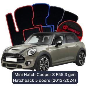Dywaniki Welurowe OMEVO do Mini Hatch Cooper S F55 3 gen Hatchback 5 drzwi (2013-2024)