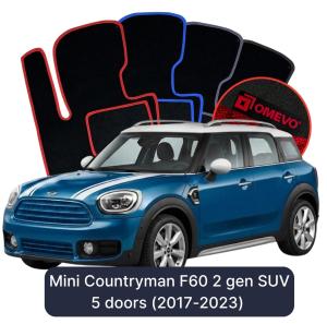 Dywaniki Welurowe OMEVO do Mini Countryman F60 2 gen SUV 5 drzwi (2017-2023)