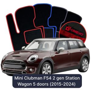Dywaniki Welurowe OMEVO do Mini Clubman F54 2 gen Kombi 5 drzwi (2015-2024)