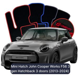 Dywaniki Welurowe OMEVO do Mini Hatch John Cooper Works F56 3 gen Hatchback 3 drzwi (2013-2024)