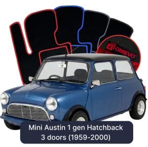 Dywaniki Welurowe OMEVO do Mini Austin 1 gen Hatchback 3 drzwi (1959-2000)