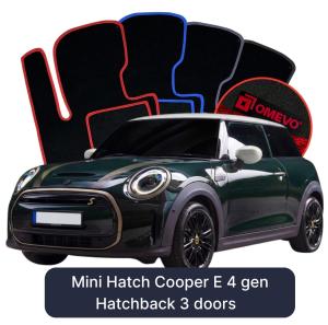 Dywaniki Welurowe OMEVO do Mini Hatch Cooper E  4 gen Hatchback 3 drzwi (2023-2026)