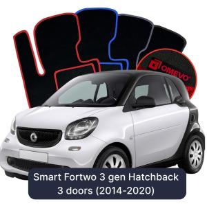 Dywaniki Welurowe OMEVO do Smart Fortwo 3 gen Hatchback 3 drzwi (2014-2020)