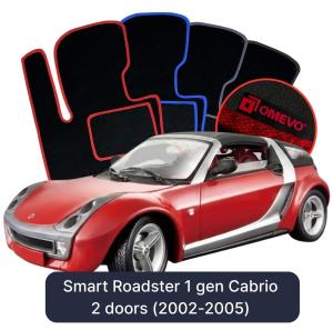 Dywaniki Welurowe OMEVO do Smart Roadster 1 gen Cabrio 2 drzwi (2002-2005)
