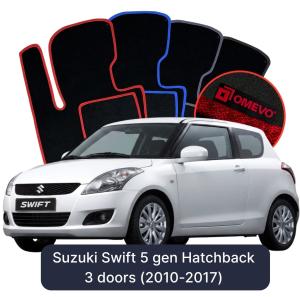 Dywaniki Welurowe OMEVO do Suzuki Swift 5 gen Hatchback 3 drzwi (2010-2017)