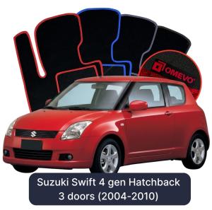 Dywaniki Welurowe OMEVO do Suzuki Swift 4 gen Hatchback 3 drzwi (2004-2010)
