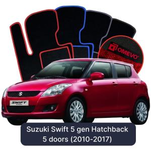 Dywaniki Welurowe OMEVO do Suzuki Swift 5 gen Hatchback 5 drzwi (2010-2017)