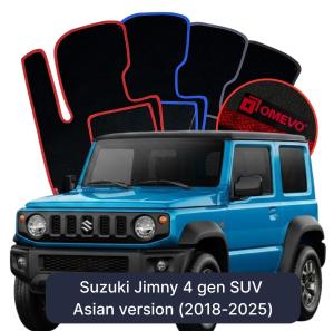 Dywaniki Welurowe OMEVO do Suzuki Jimny wersja Azjatycka 4 gen SUV (2018-2026)