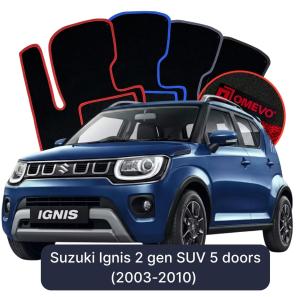 Dywaniki Welurowe OMEVO do Suzuki Ignis 2 gen SUV 5 drzwi (2003-2010)