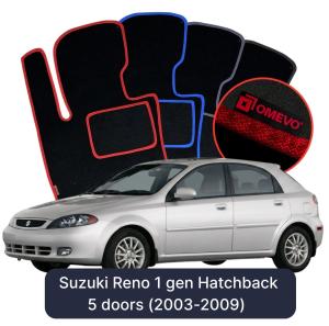 Dywaniki Welurowe OMEVO do Suzuki Reno  1 gen Hatchback 5 drzwi (2003-2009)