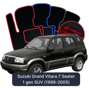 Dywaniki Welurowe OMEVO do Suzuki Grand Vitara 7-osobowy 1 gen SUV (1998-2005)