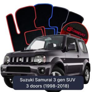 Dywaniki Welurowe OMEVO do Suzuki Samurai 3 gen SUV 3 drzwi (1998-2018)