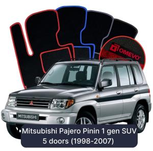 Dywaniki Welurowe OMEVO do Mitsubishi Pajero Pinin 1 gen SUV 5 drzwi (1998-2007)