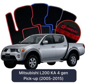 Dywaniki Welurowe OMEVO do Mitsubishi L200 KA 4 gen Pick-up (2005-2015)
