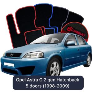 Dywaniki Welurowe OMEVO do Opel Astra G 2 gen Hatchback 5 drzwi (1998-2009)