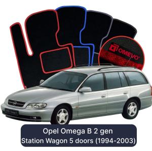 Dywaniki Welurowe OMEVO do Opel Omega B 2 gen Kombi 5 drzwi (1994-2003)