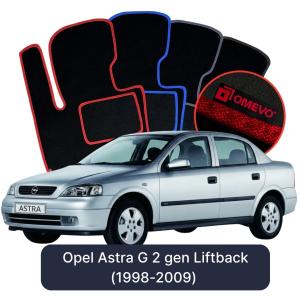 Dywaniki Welurowe OMEVO do Opel Astra G 2 gen Liftback (1998-2009)