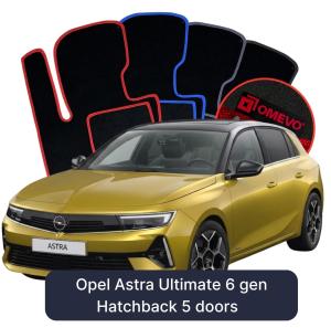 Dywaniki Welurowe OMEVO do Opel Astra Ultimate 6 gen Hatchback 5 drzwi (2022-2026)