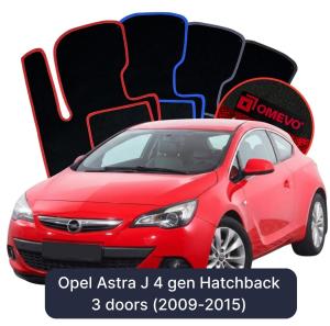 Dywaniki Welurowe OMEVO do Opel Astra J 4 gen Hatchback 3 drzwi (2009-2015)