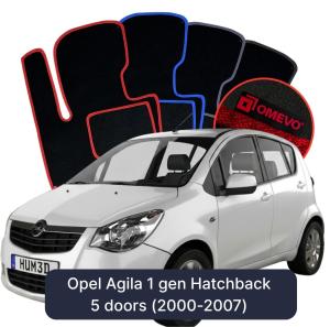 Dywaniki Welurowe OMEVO do Opel Agila 1 gen Hatchback 5 drzwi (2000-2007)