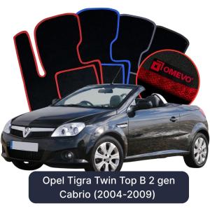 Dywaniki Welurowe OMEVO do Opel Tigra Twin Top B 2 gen Cabrio (2004-2009)