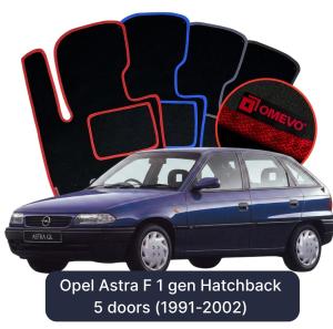 Dywaniki Welurowe OMEVO do Opel Astra F 1 gen Hatchback 5 drzwi (1991-2002)