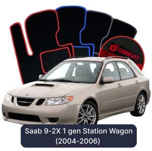 Dywaniki Welurowe OMEVO do Saab 9-2X 1 gen Kombi (2004-2006)