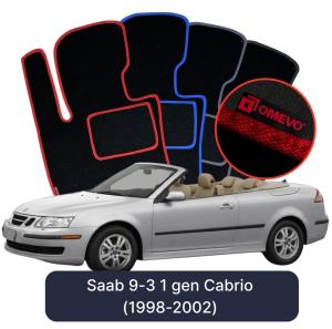 Dywaniki Welurowe OMEVO do Saab 9-3 1 gen Cabrio (1998-2002)