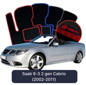 Dywaniki Welurowe OMEVO do Saab 9-3 2 gen Cabrio (2002-2011)