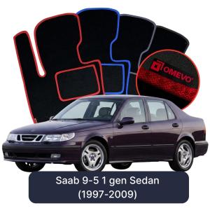 Dywaniki Welurowe OMEVO do Saab 9-5 1 gen Sedan (1997-2009)