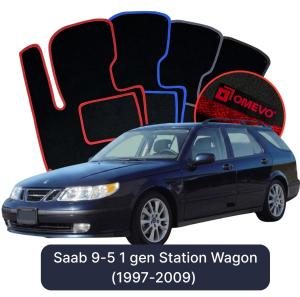 Dywaniki Welurowe OMEVO do Saab 9-5 1 gen Kombi (1997-2009)