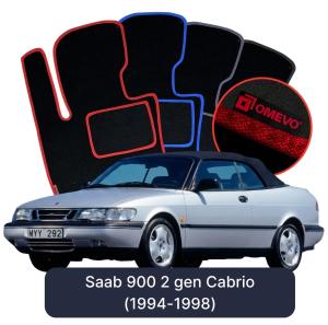 Dywaniki Welurowe OMEVO do Saab 900 2 gen Cabrio (1994-1998)