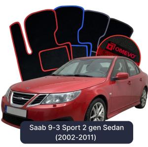 Dywaniki Welurowe OMEVO do Saab 9-3 Sport  2 gen Sedan (2002-2011)