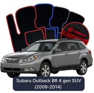 Dywaniki Welurowe OMEVO do Subaru Outback BR 4 gen SUV (2009-2014)