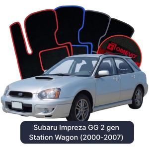 Dywaniki Welurowe OMEVO do Subaru Impreza GG 2 gen Kombi (2000-2007)