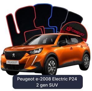 Dywaniki Welurowe OMEVO do Peugeot e-2008 Elektryczny P24 2 gen SUV (2019-2026)