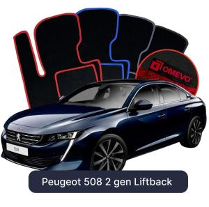 Dywaniki Welurowe OMEVO do Peugeot 508 2 gen Liftback (2018-2026)