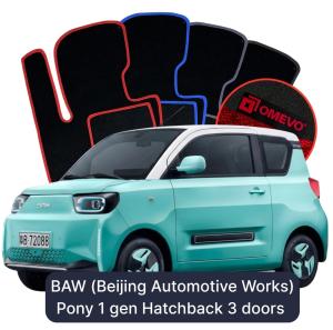 Dywaniki Welurowe OMEVO do BAW (Beijing Automotive Works) Pony 1 gen Hatchback 3 drzwi (2022-2026)