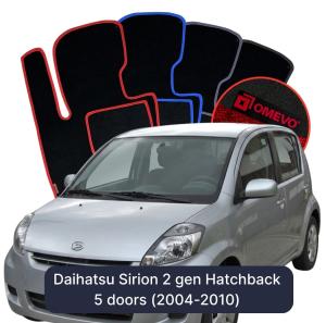 Dywaniki Welurowe OMEVO do Daihatsu Sirion 2 gen Hatchback 5 drzwi (2004-2010)