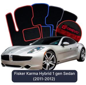 Dywaniki Welurowe OMEVO do Fisker Karma Hybryda 1 gen Sedan (2011-2012)