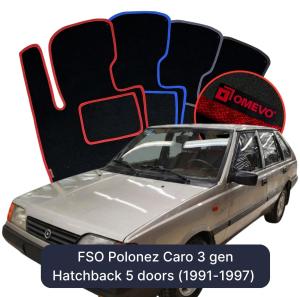 Dywaniki Welurowe OMEVO do FSO Polonez Caro 3 gen Hatchback 5 drzwi (1991-1997)