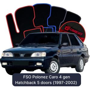 Dywaniki Welurowe OMEVO do FSO Polonez Caro 4 gen Hatchback 5 drzwi (1997-2002)